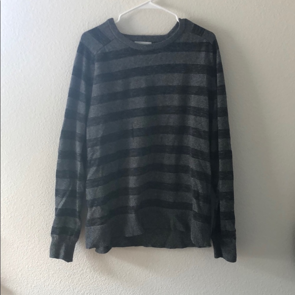 Grey Striped Sweater